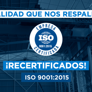 Reafirmamos nuestro compromiso con la calidad: recertificación ISO 9001:2015
